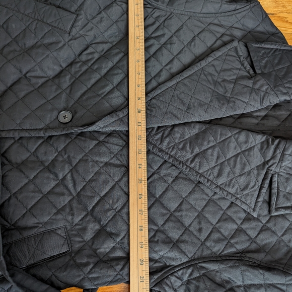 Women’s Long Sleeve Quilted Jacket - Prologue™ Sz L cotton blend. Black. Belted. - Picture 13 of 15